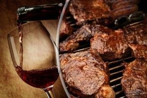 vino y asado